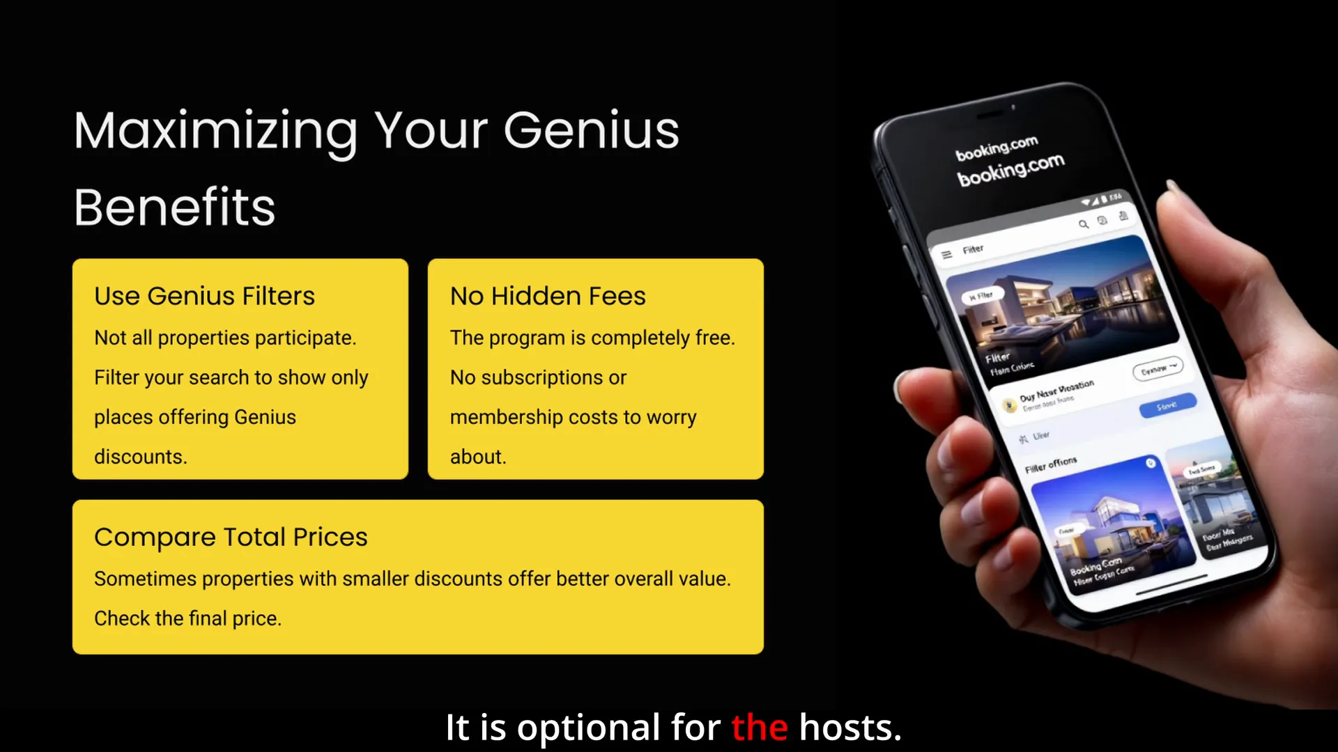 Using the Genius filter on Booking.com property search
