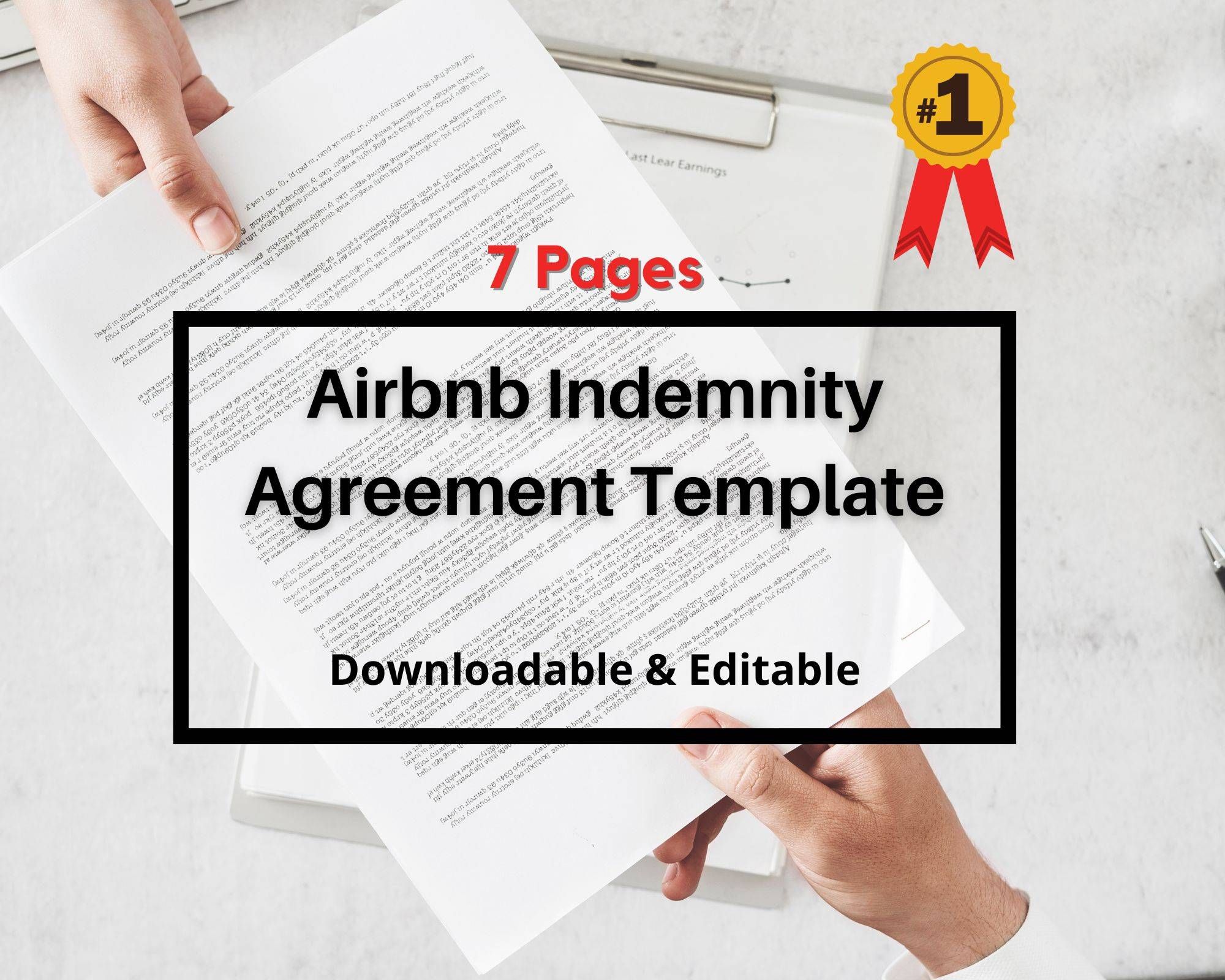 Indemnity Agreement For Residential Property Airbnb, VRBO