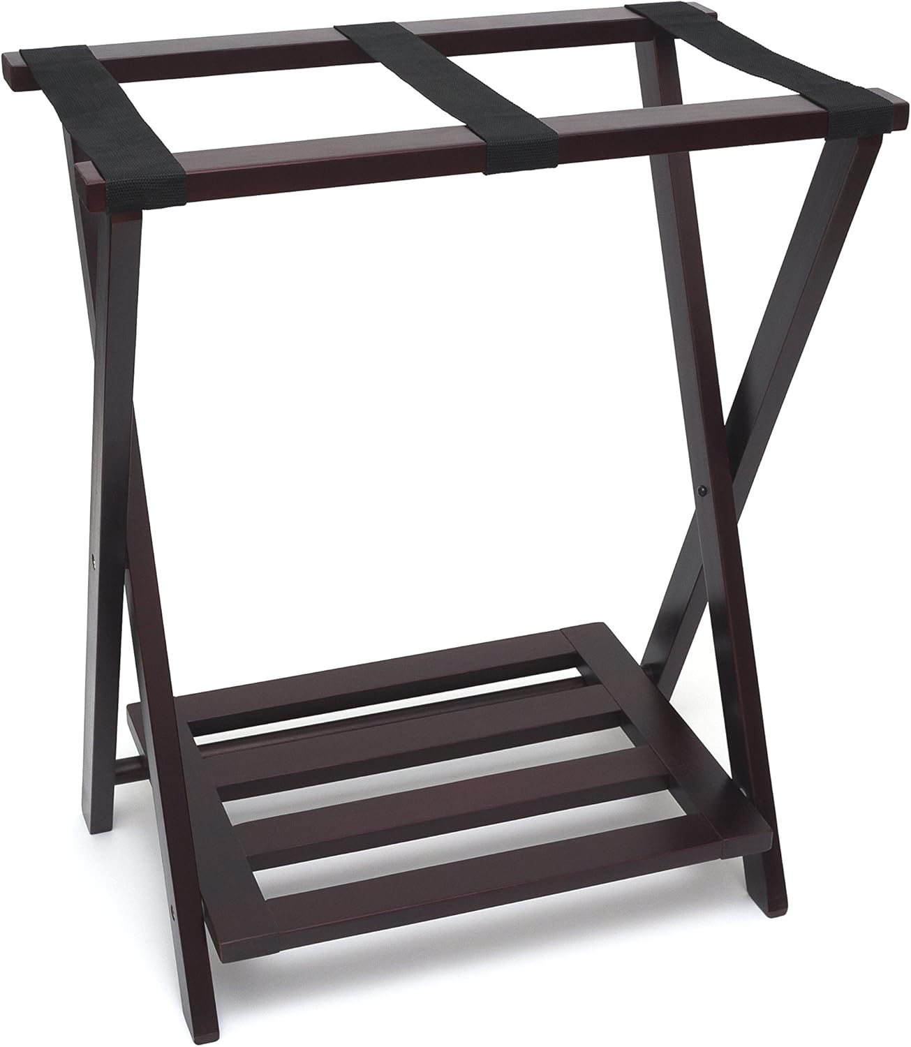 Lipper International Folding Bamboo Luggage Rack β product image