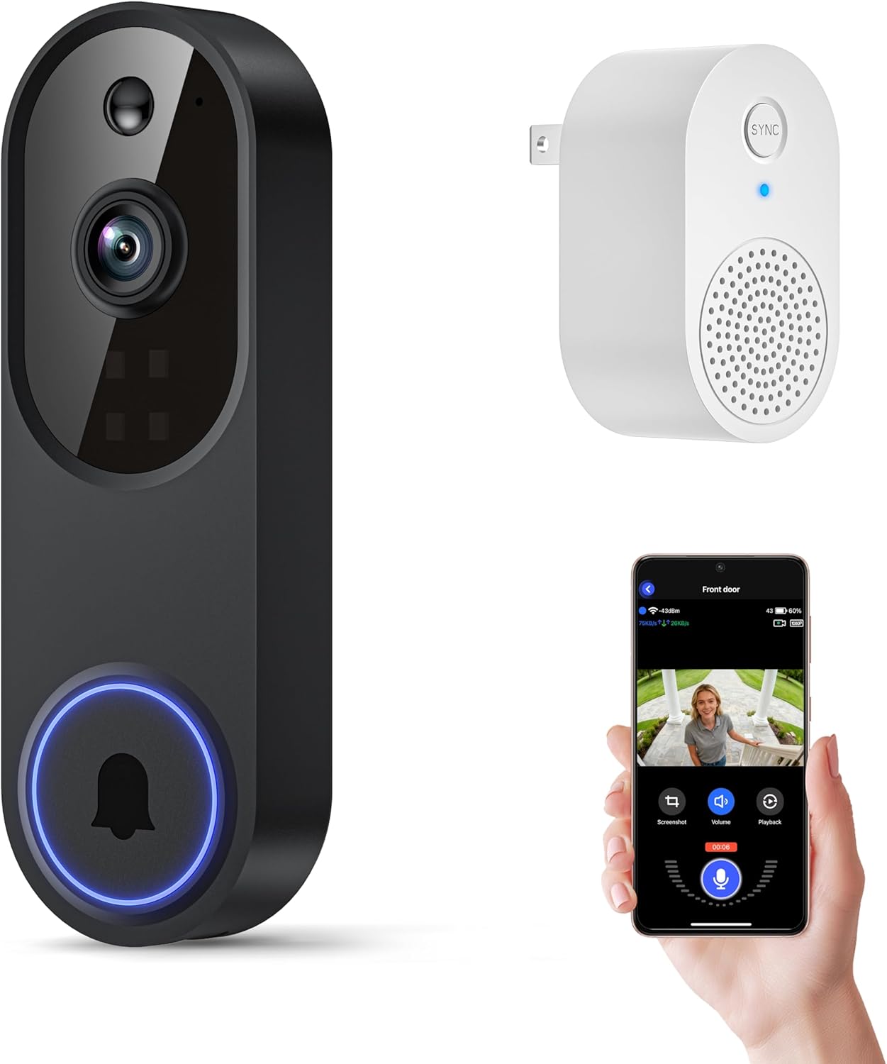 ADT Blue Doorbell Camera – product image