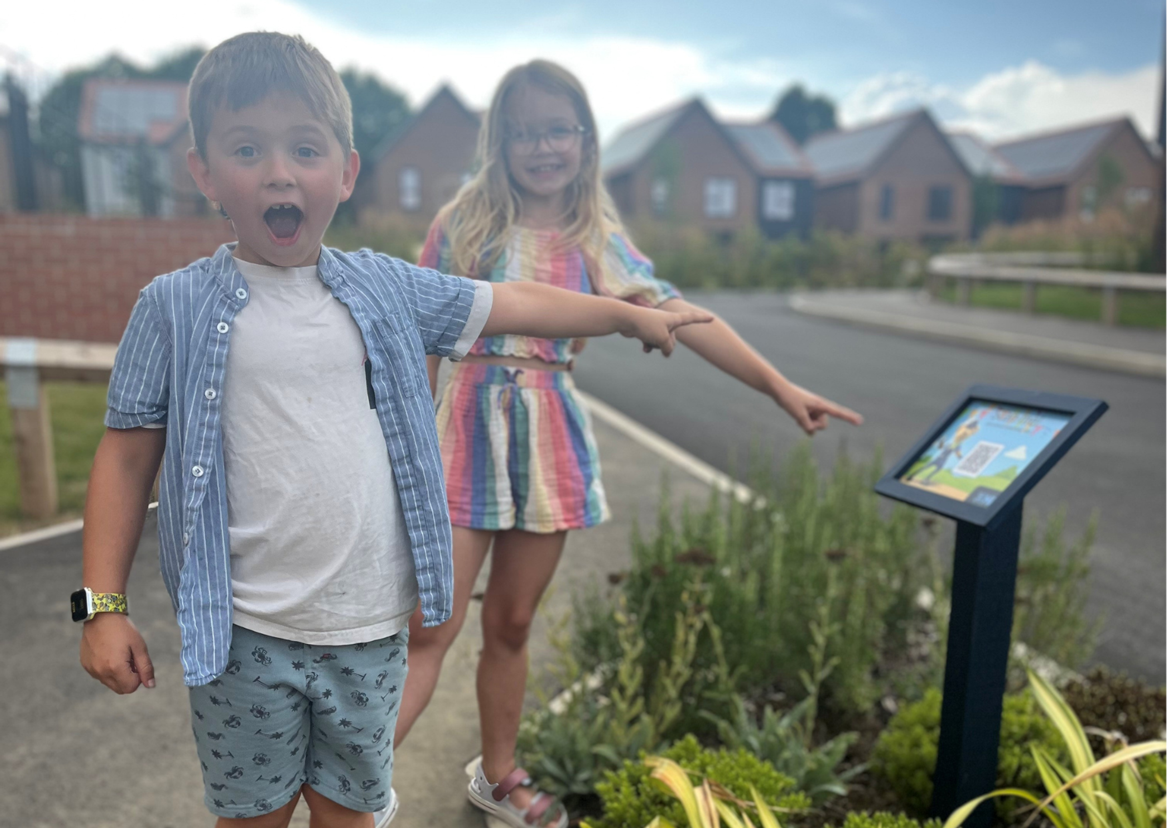 Children partaking in the Billy the Bear trail