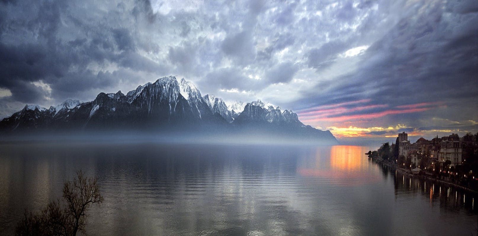 Mountain Lake At Dusk