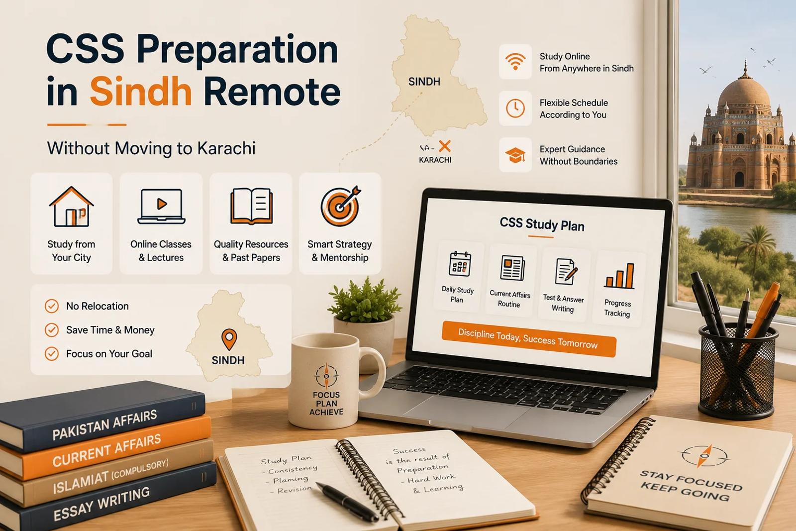 How to Prepare for CSS in Sindh Remote Without Moving to Karachi