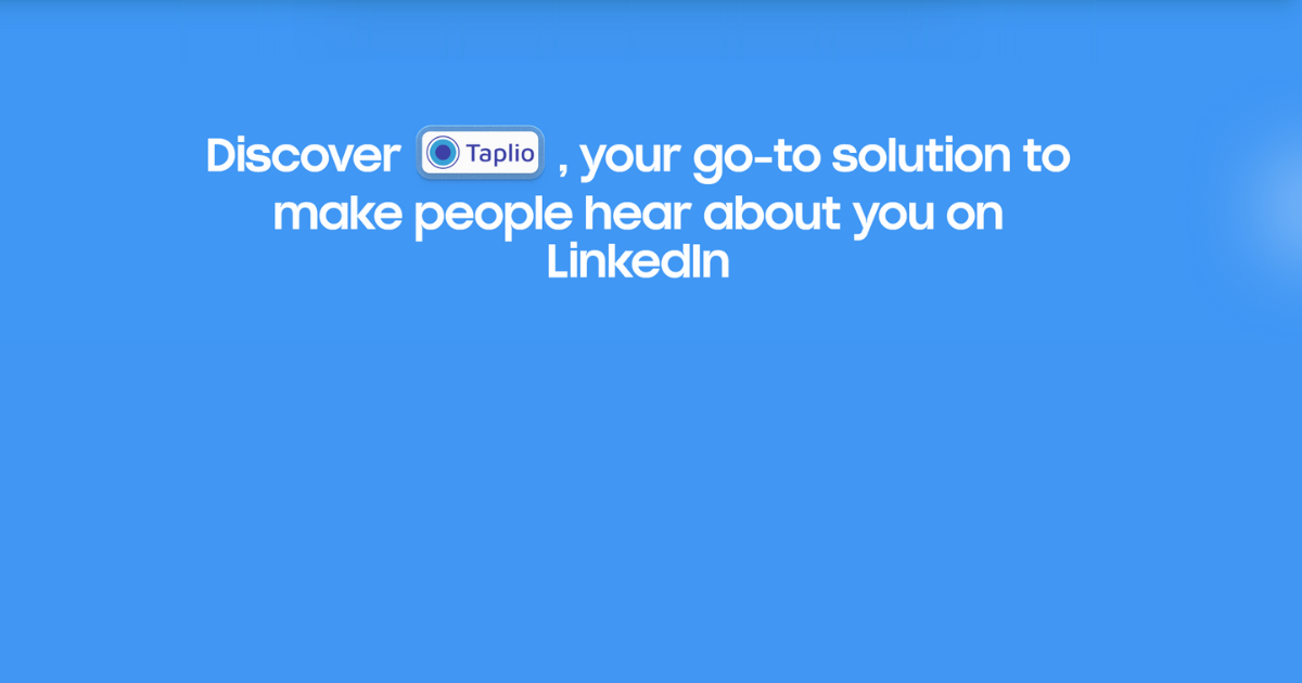 Taplio for Linkedin cover image