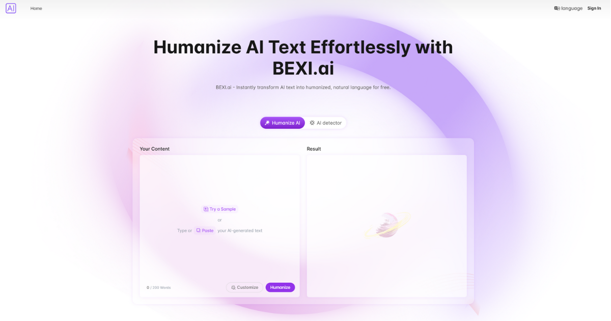 Bexi.ai - text humanizer cover image