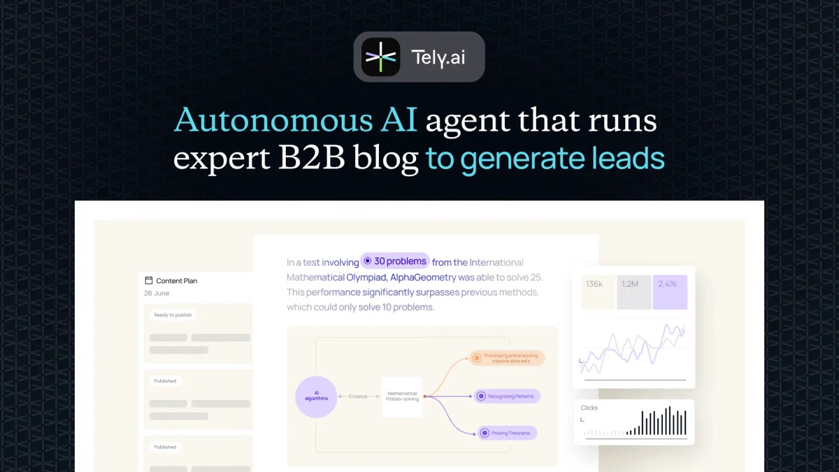 Tely.ai - SEO agents cover