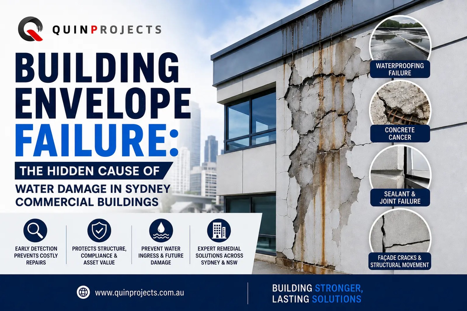 Building Envelope Failure: The Hidden Cause of Water Damage in Sydney Commercial Buildings
