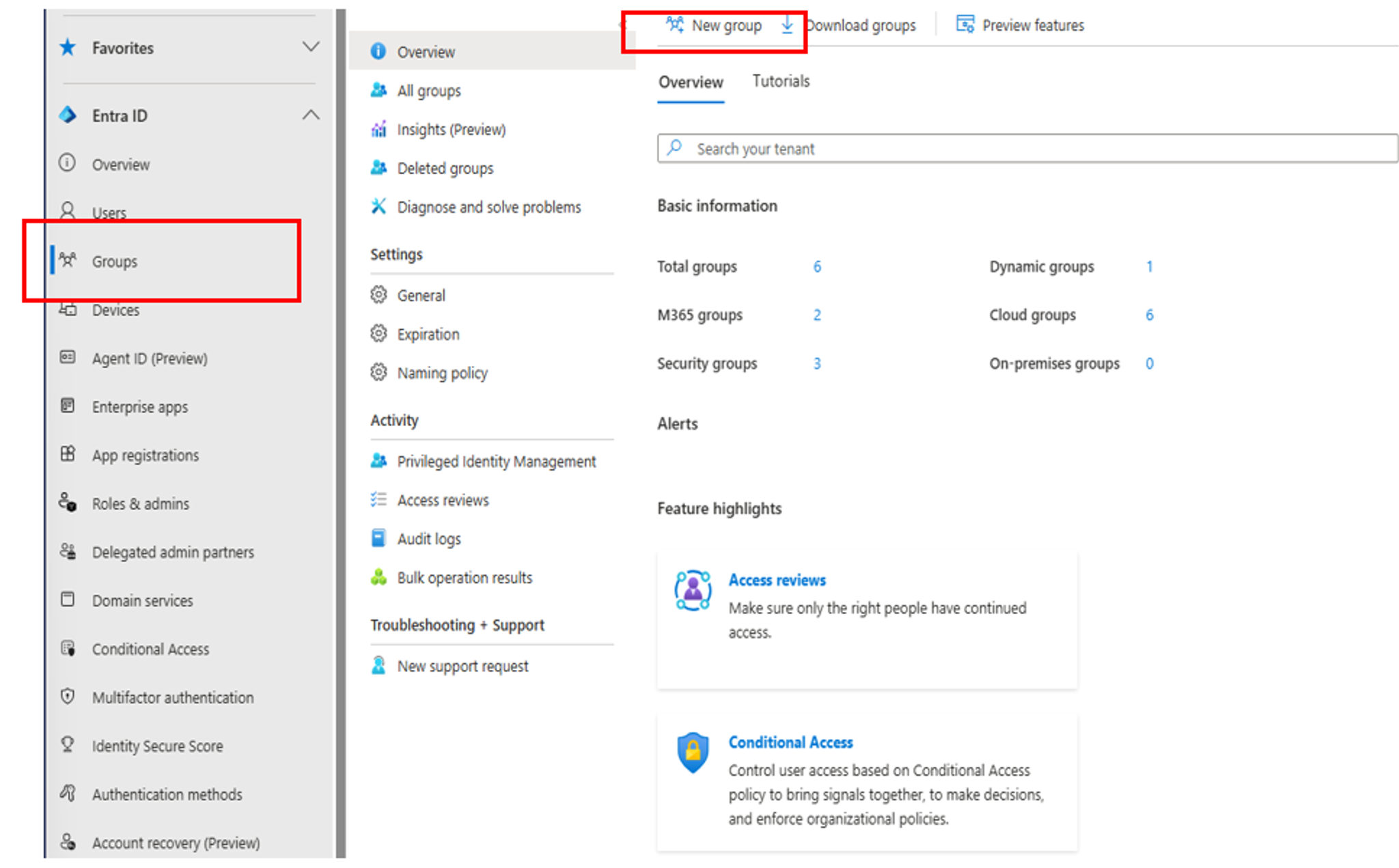Passkey intial menu setup