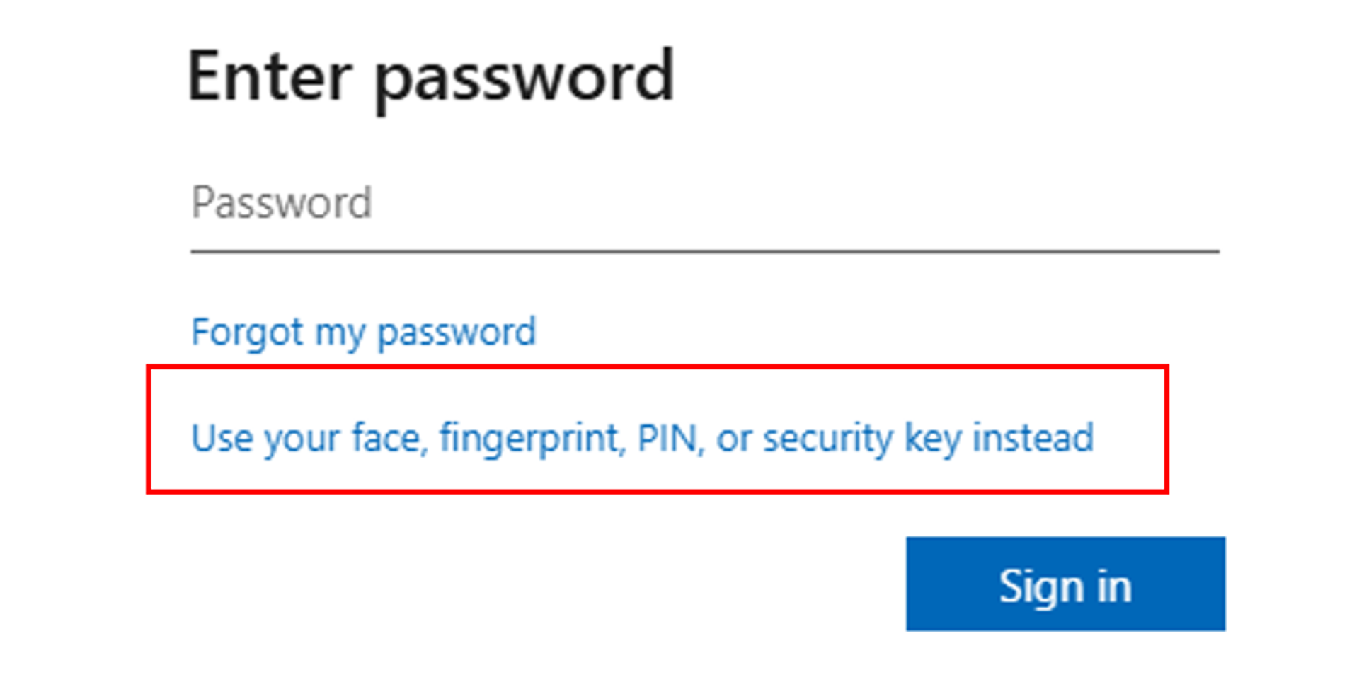 passkey choice for password