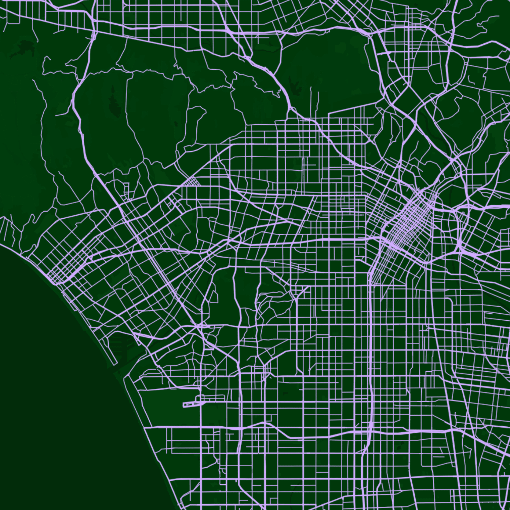 Map of Los Angeles, CA