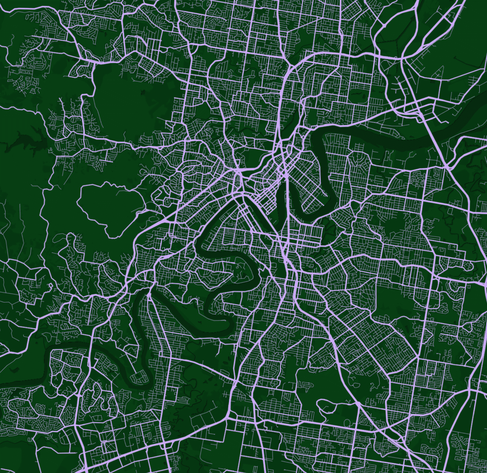 Map of Brisbane, AU