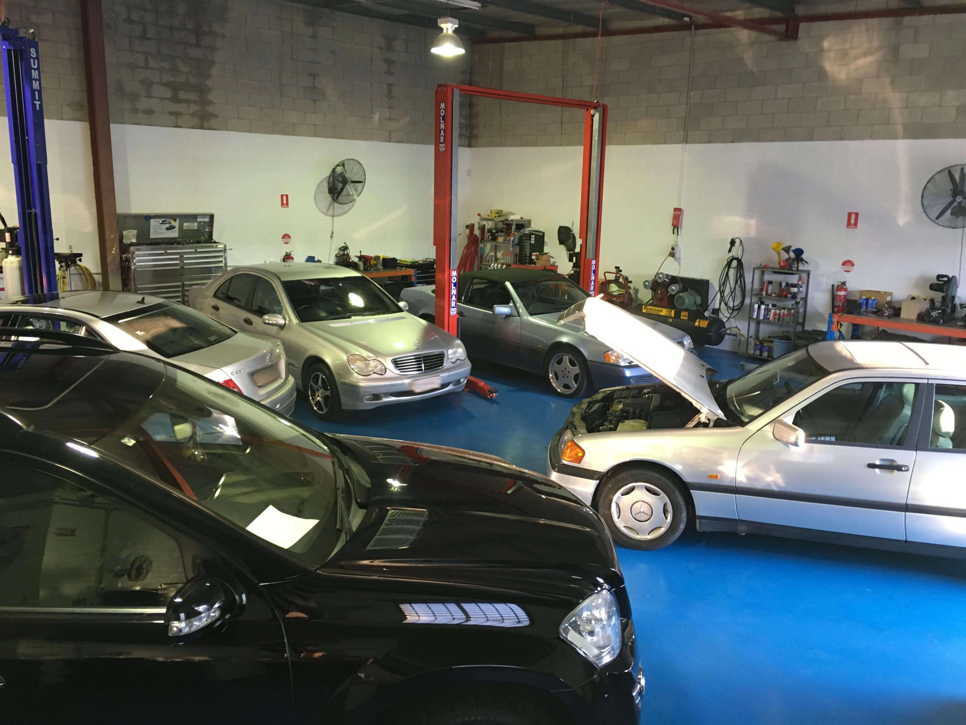 Mercedes Benz at the Wayne Gates workshop