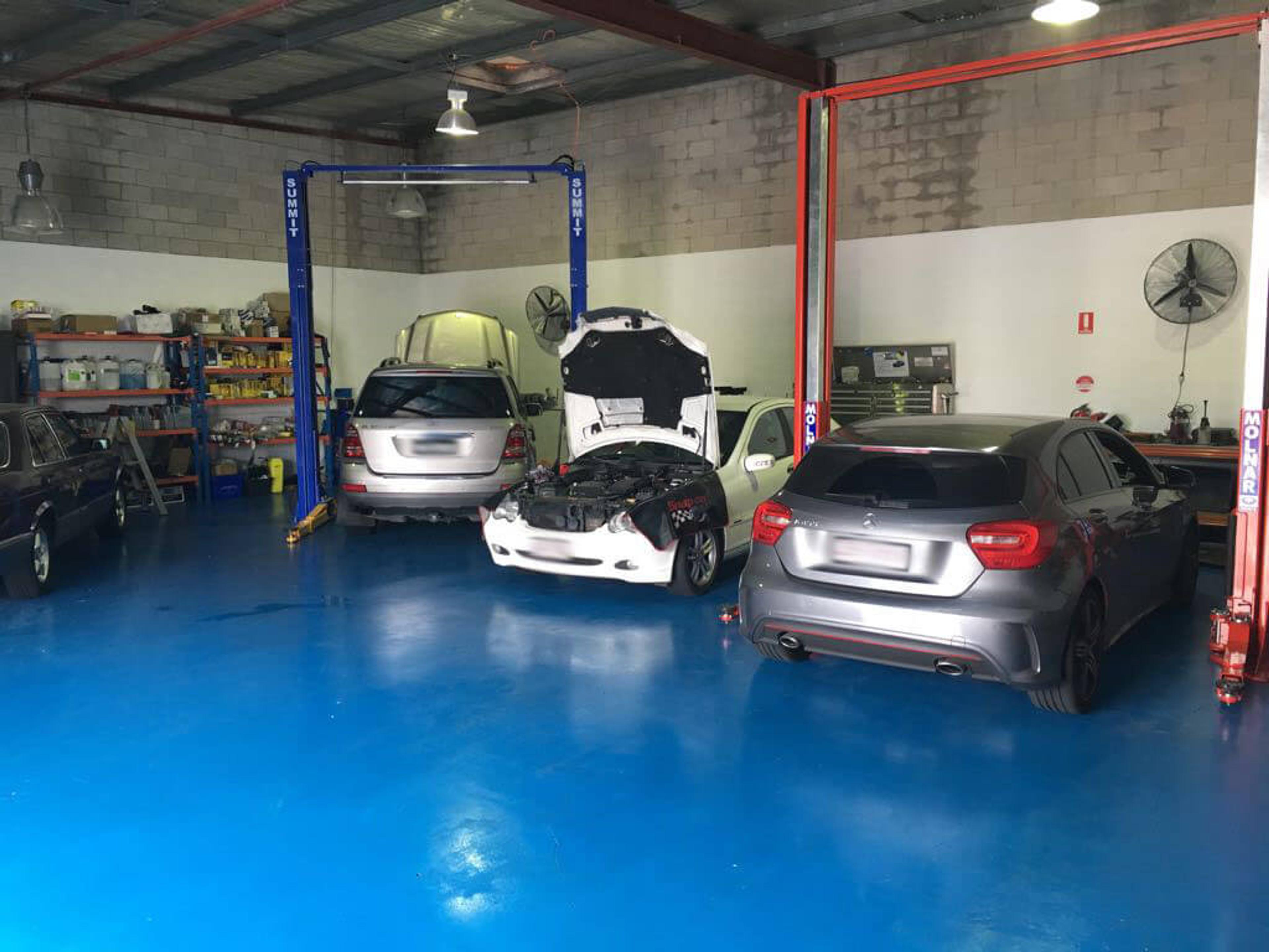 Mercedes Benz at the Wayne Gates workshop