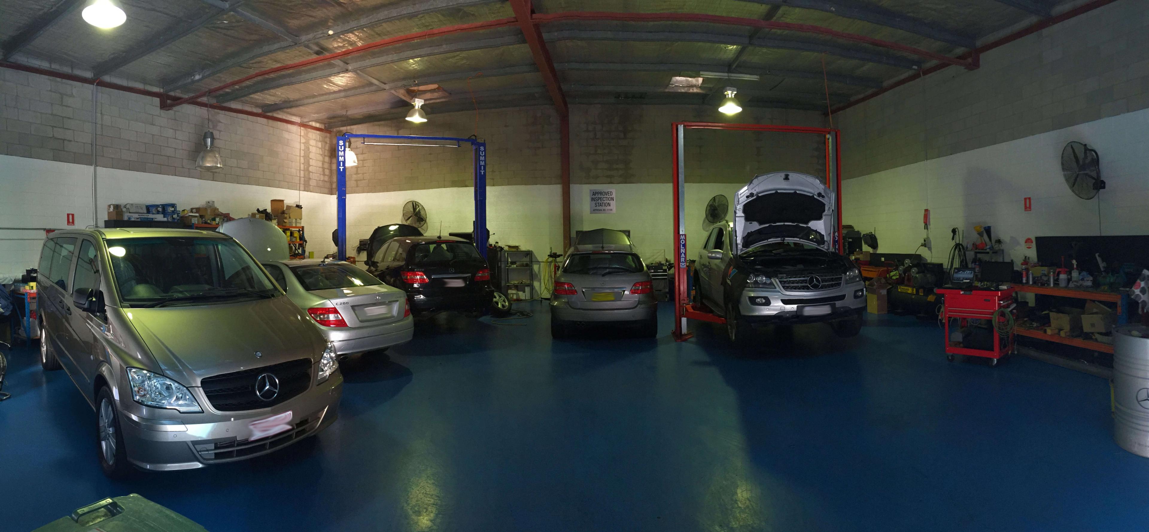 Mercedes Benz at the Wayne Gates workshop