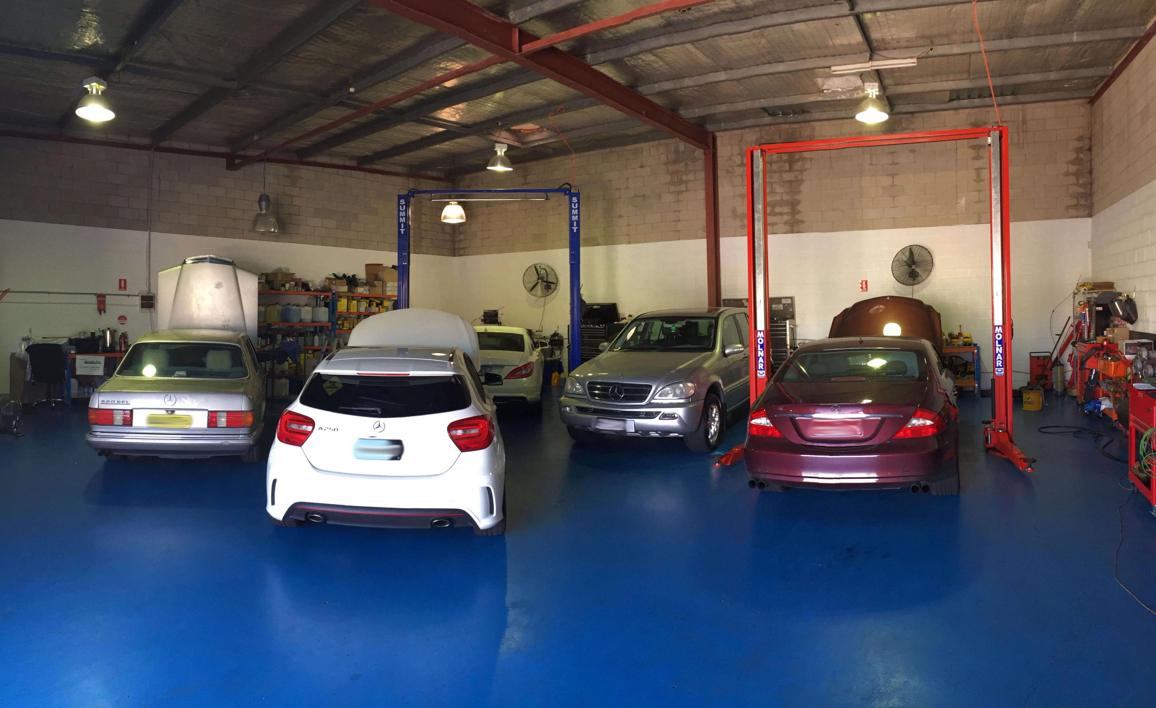 Mercedes Benz at the Wayne Gates workshop