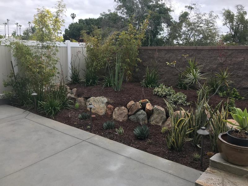 custom residential rock garden 