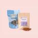 A photograph of our snack bundle featuring sea cookies and duck brainy bites