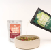 A photograph showing the bundle, with the bone broth being poured onto a meal bowl