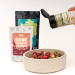 A photo of the bundle and the taste+ being sprinkled on top of a meal bowl