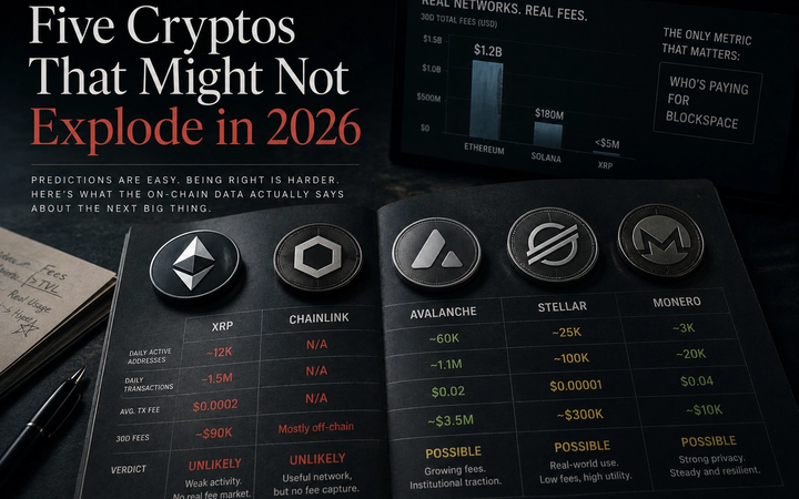 Five Cryptos That Might Not Explode in 2026