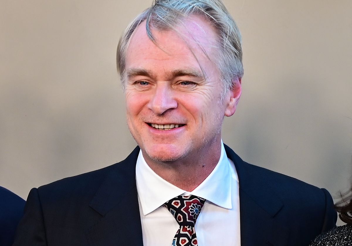 Director Christopher Nolan at a premiere presentation for The Odyssey