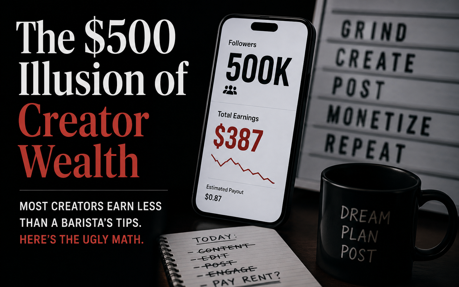 The $500 Illusion of Creator Wealth