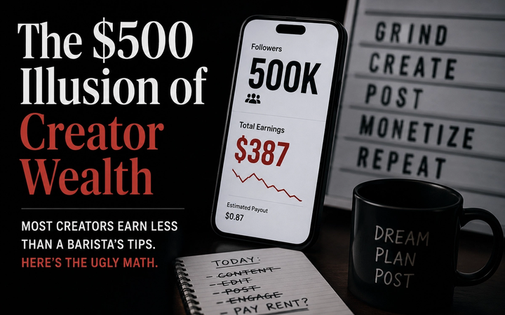The $500 Illusion of Creator Wealth