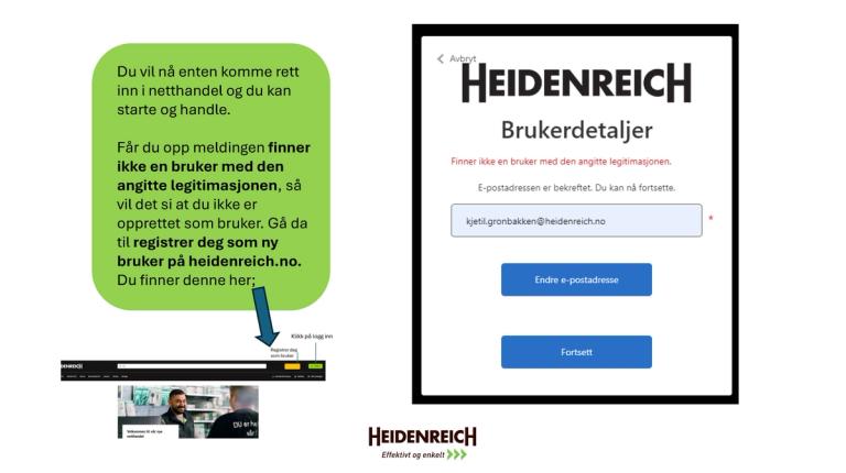 Slik logger du deg inn i vår netthandel