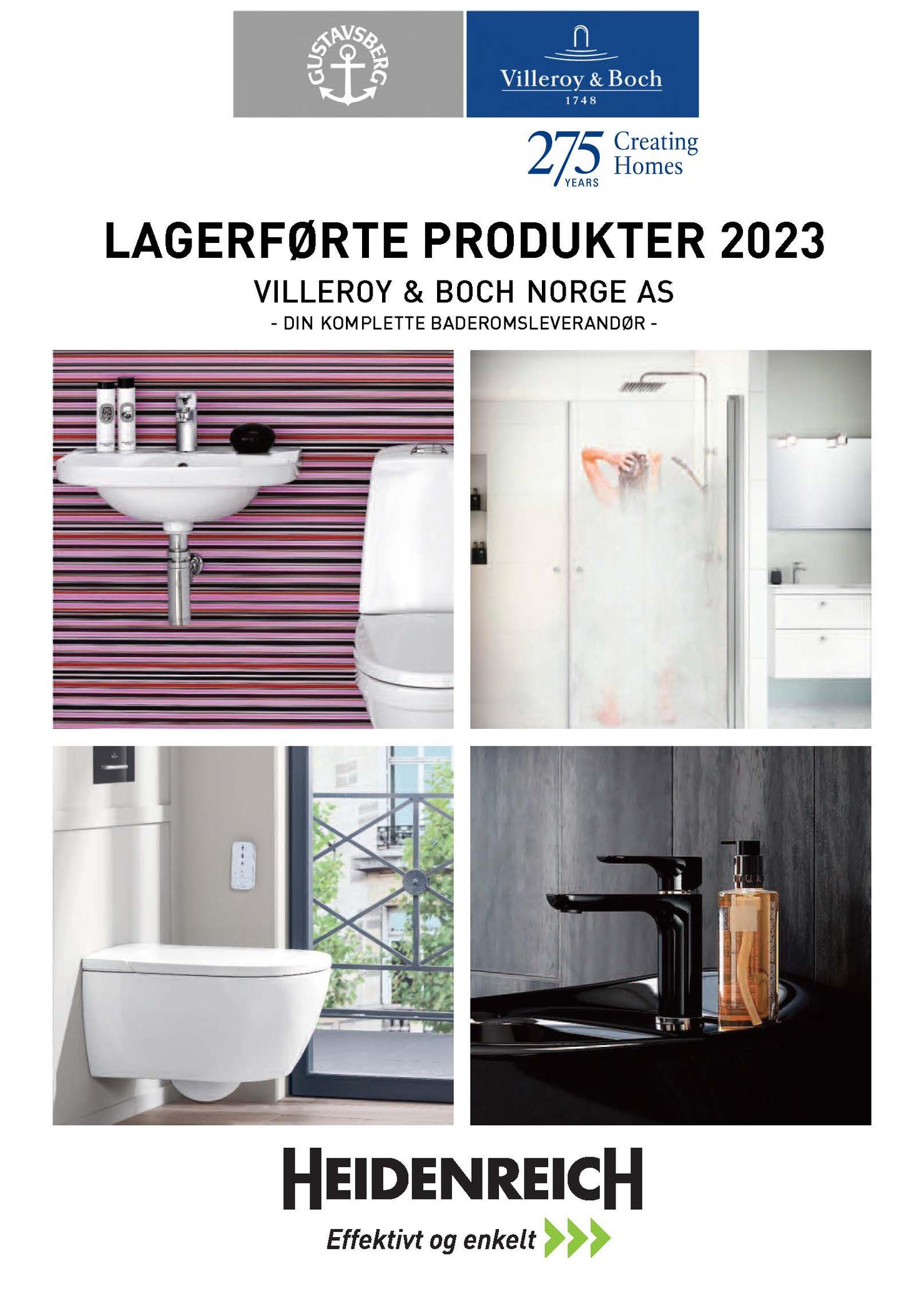 Lagerført sortiment Villeroy&Boch