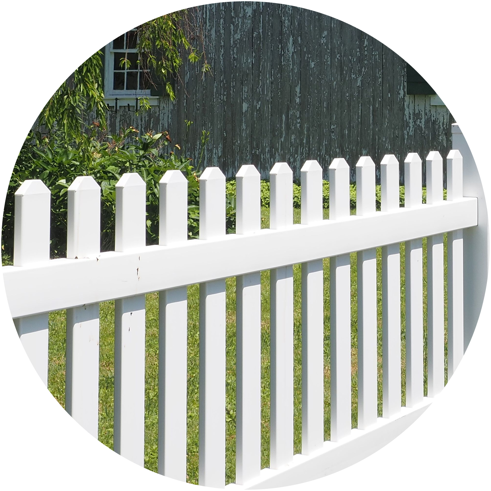 white fence