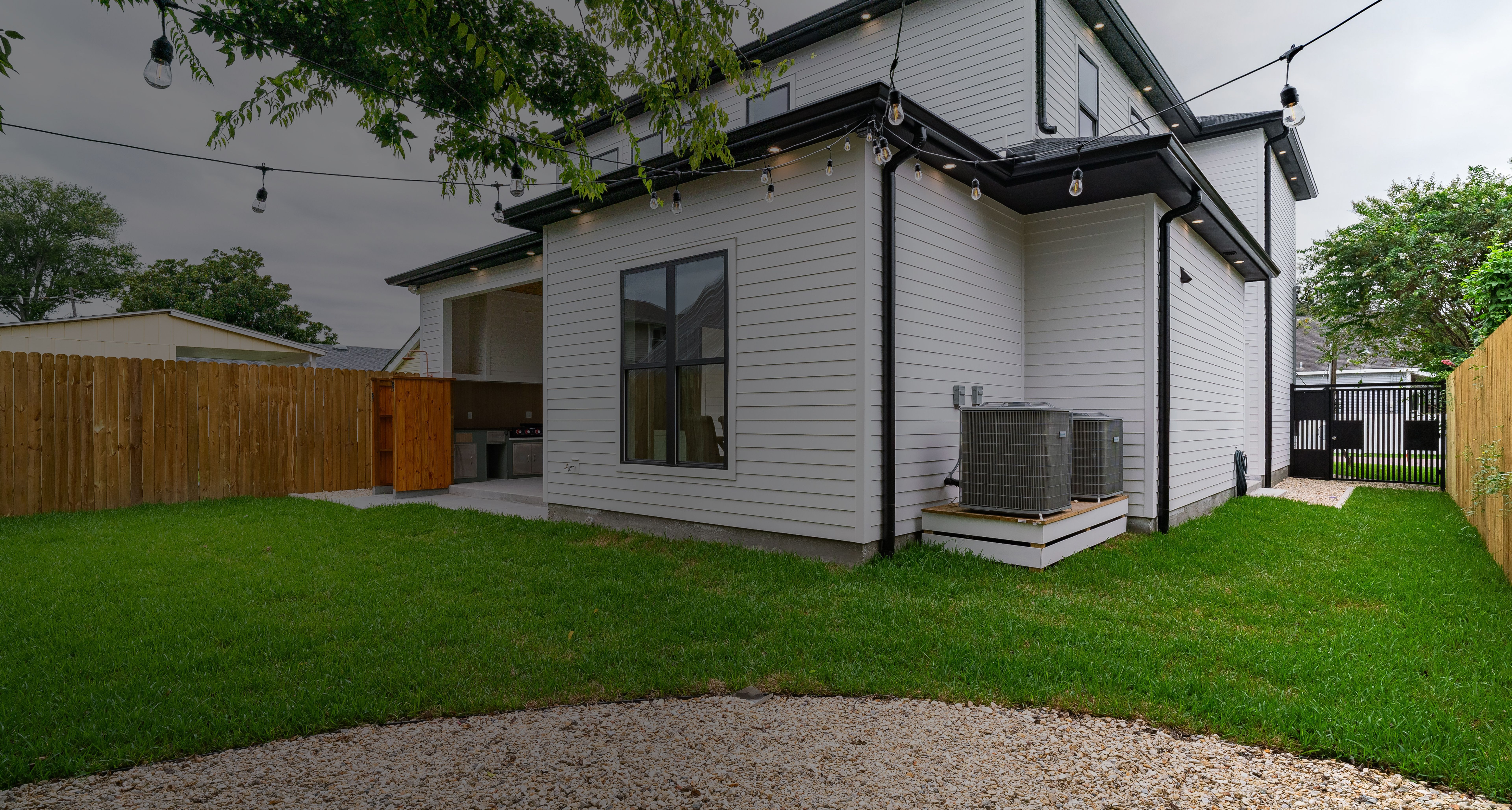 house and yard fenced in