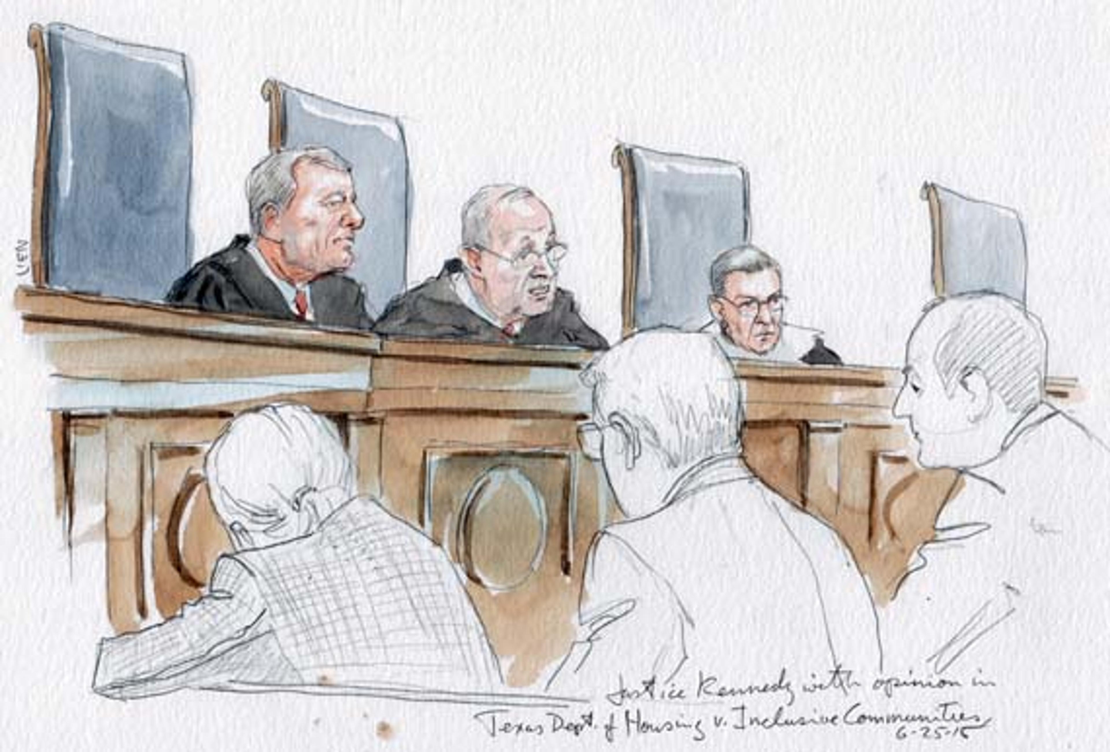 Justice Kennedy with opinion of the Court (Art Lien)