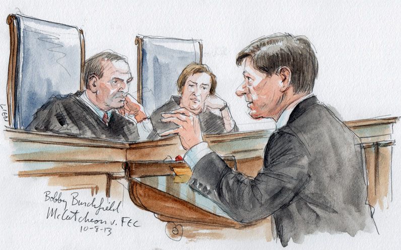 Bobby R. Burchfield arguing as amicus for Senator Mitch NcConnell (Art Lien)