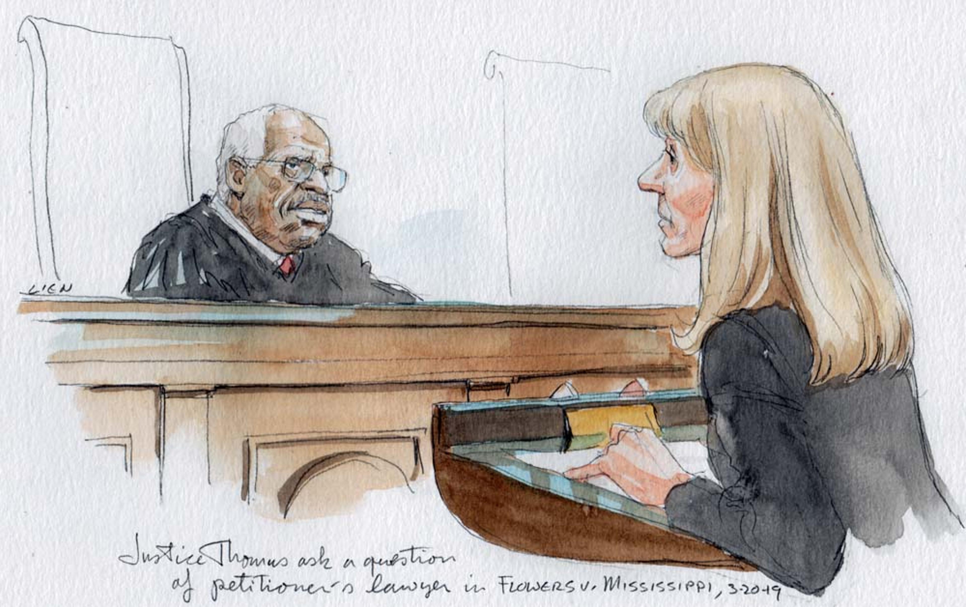 Justice Thomas has made the new oral argument format a winner