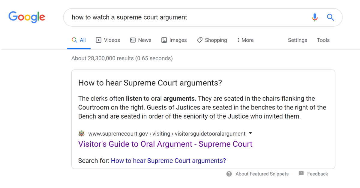 Courtroom access: An online quest: “how to watch a Supreme Court ...