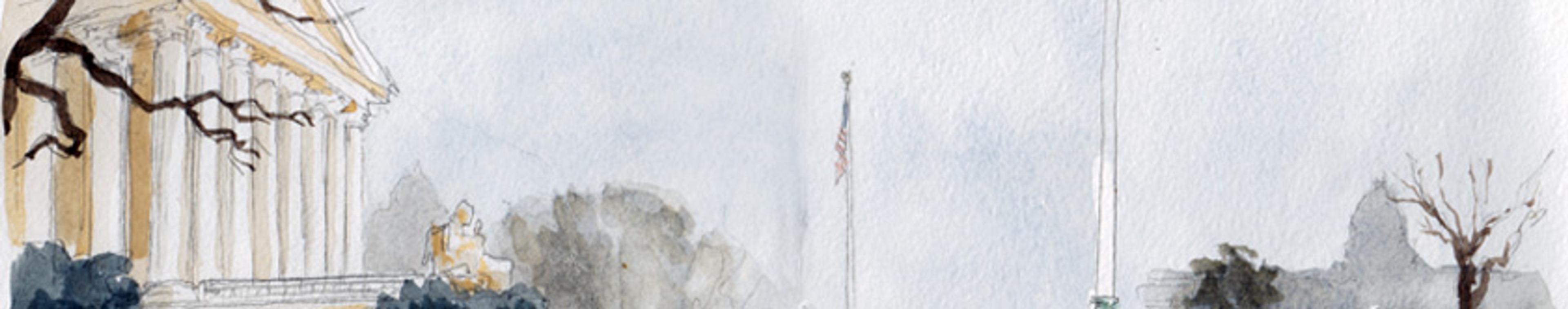 Winter morning fog at Supreme Court banner