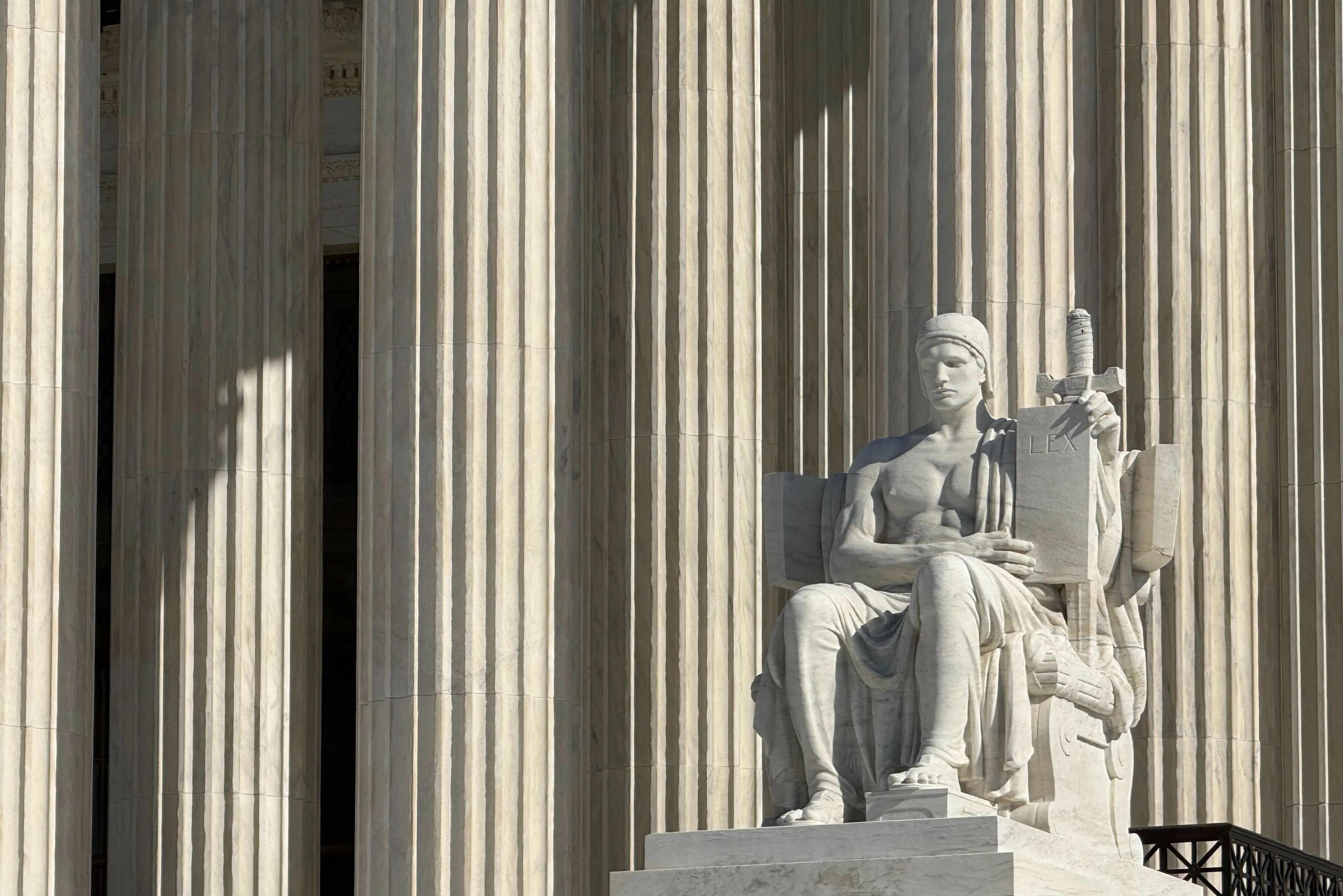Statue in front of the Supreme Court