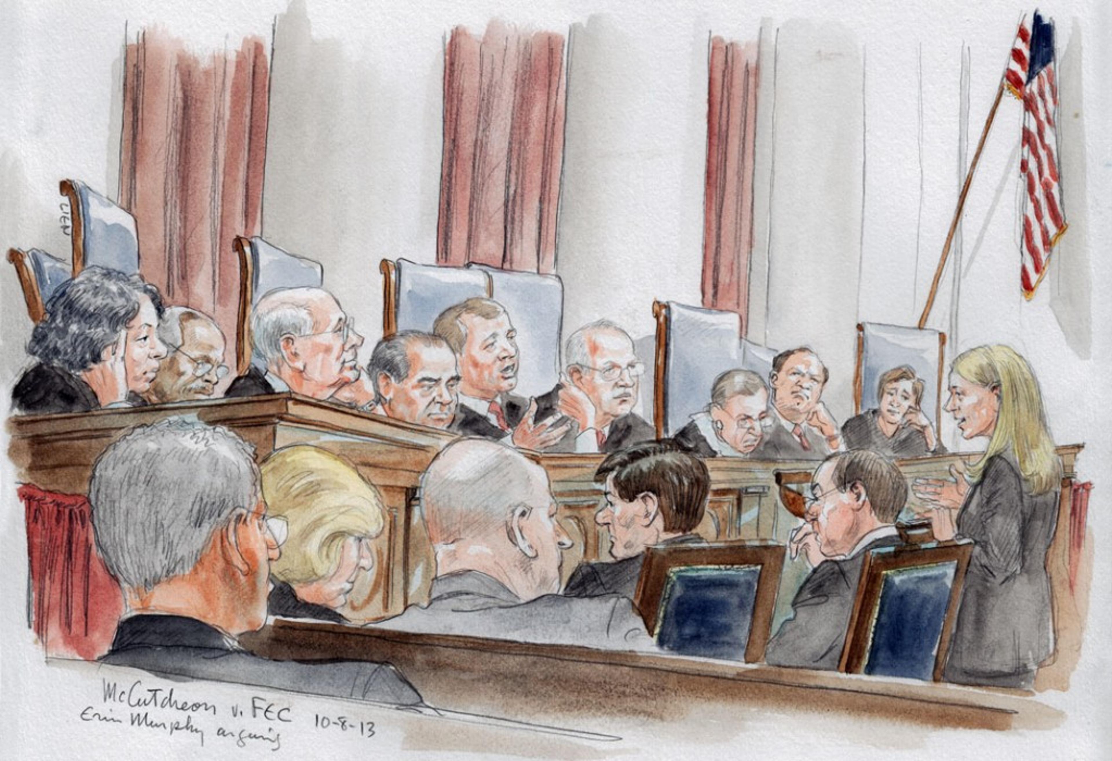 Erin E. Murphy arguing for petitioner McCutcheon (Art Lien)