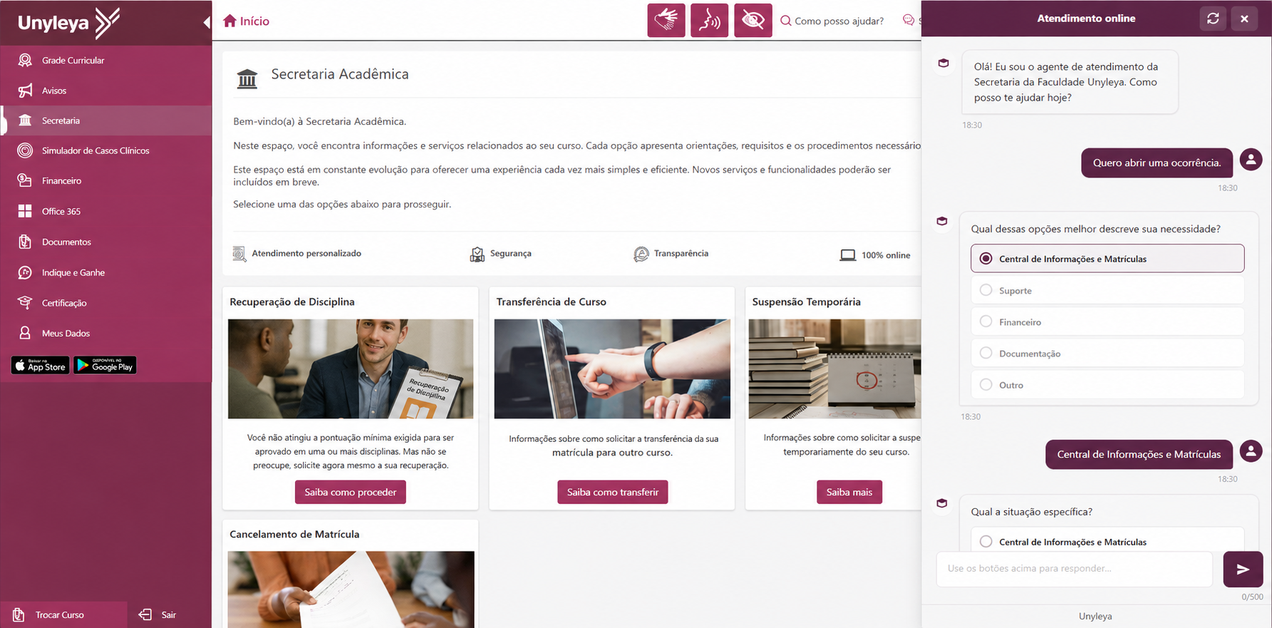 Atendimento Inteligente para Secretaria Acadêmica