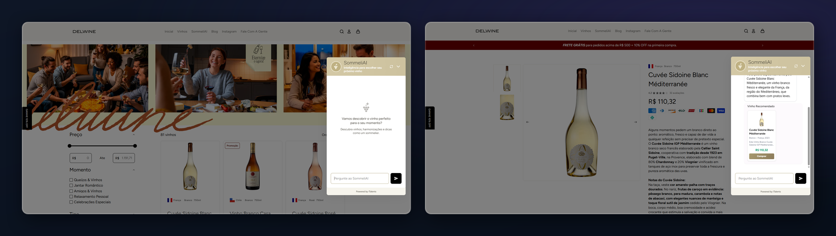 SommeliAI: um sommelier de IA dentro do e-commerce