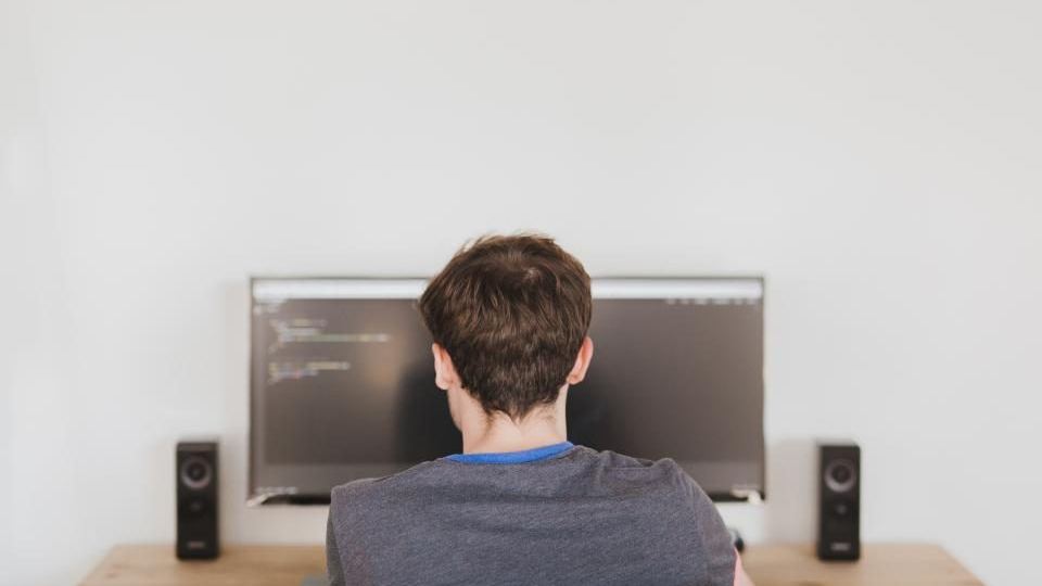 A developer at a monitor