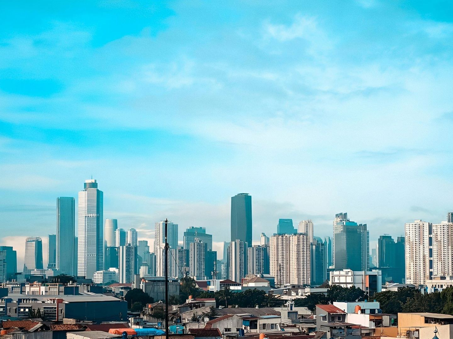 The Jakarta skyline by day