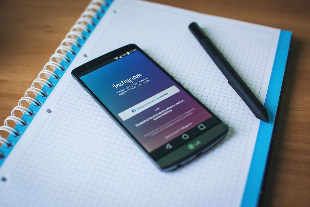 A phone on a notebook