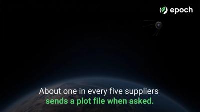 About one in every 5 suppliers sends a plot file when asked.