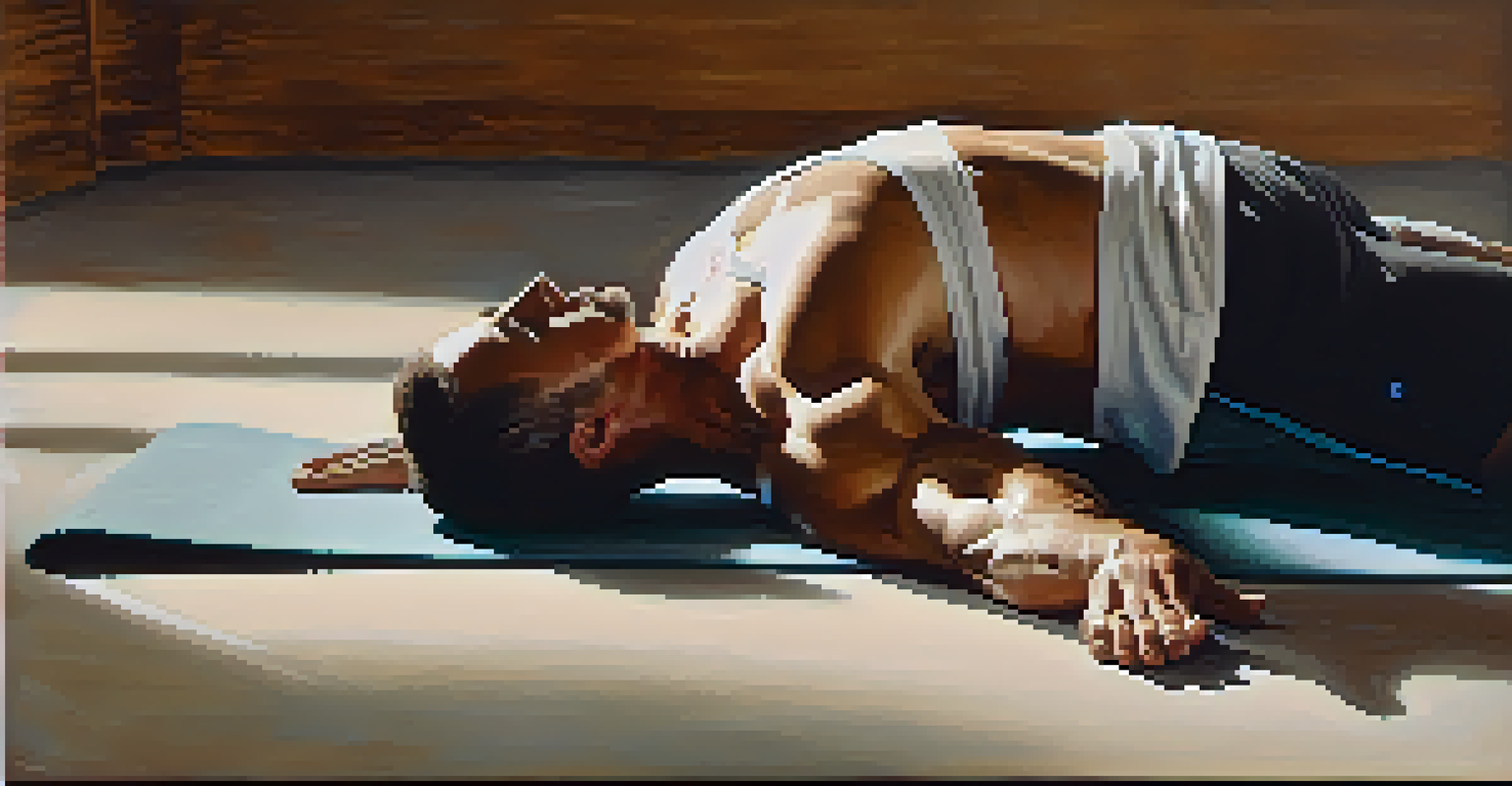 A close-up of a man in a Plank yoga pose on a textured mat, showcasing his strength and focus.