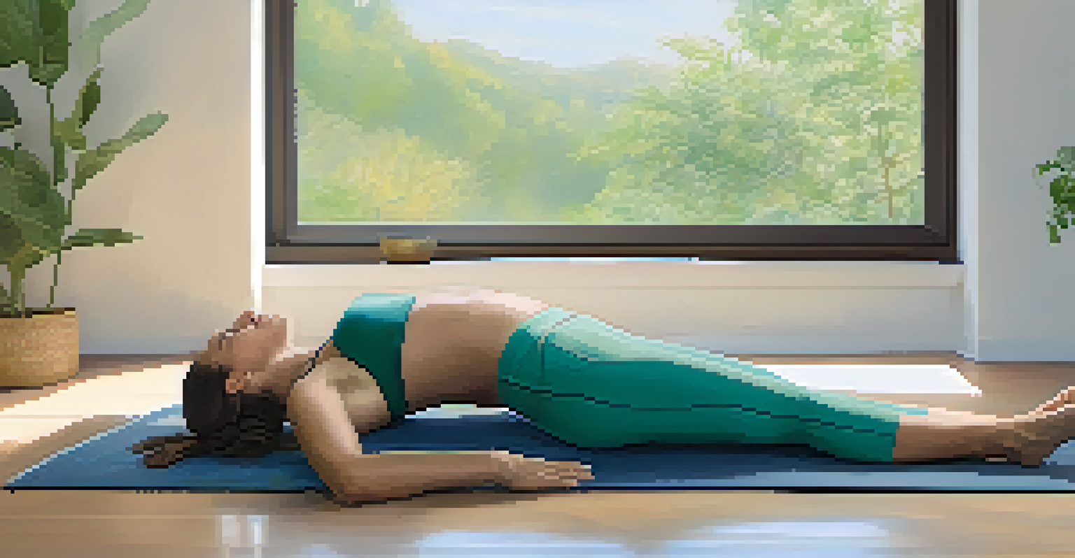 A person practicing Bound Angle Pose in a bright, tranquil yoga space with natural light.