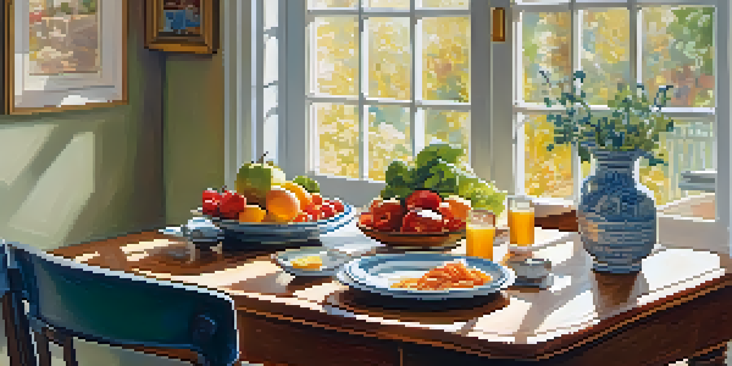 A person enjoying a colorful and healthy meal at a dining table in a well-lit room, with sunlight filtering through the window.