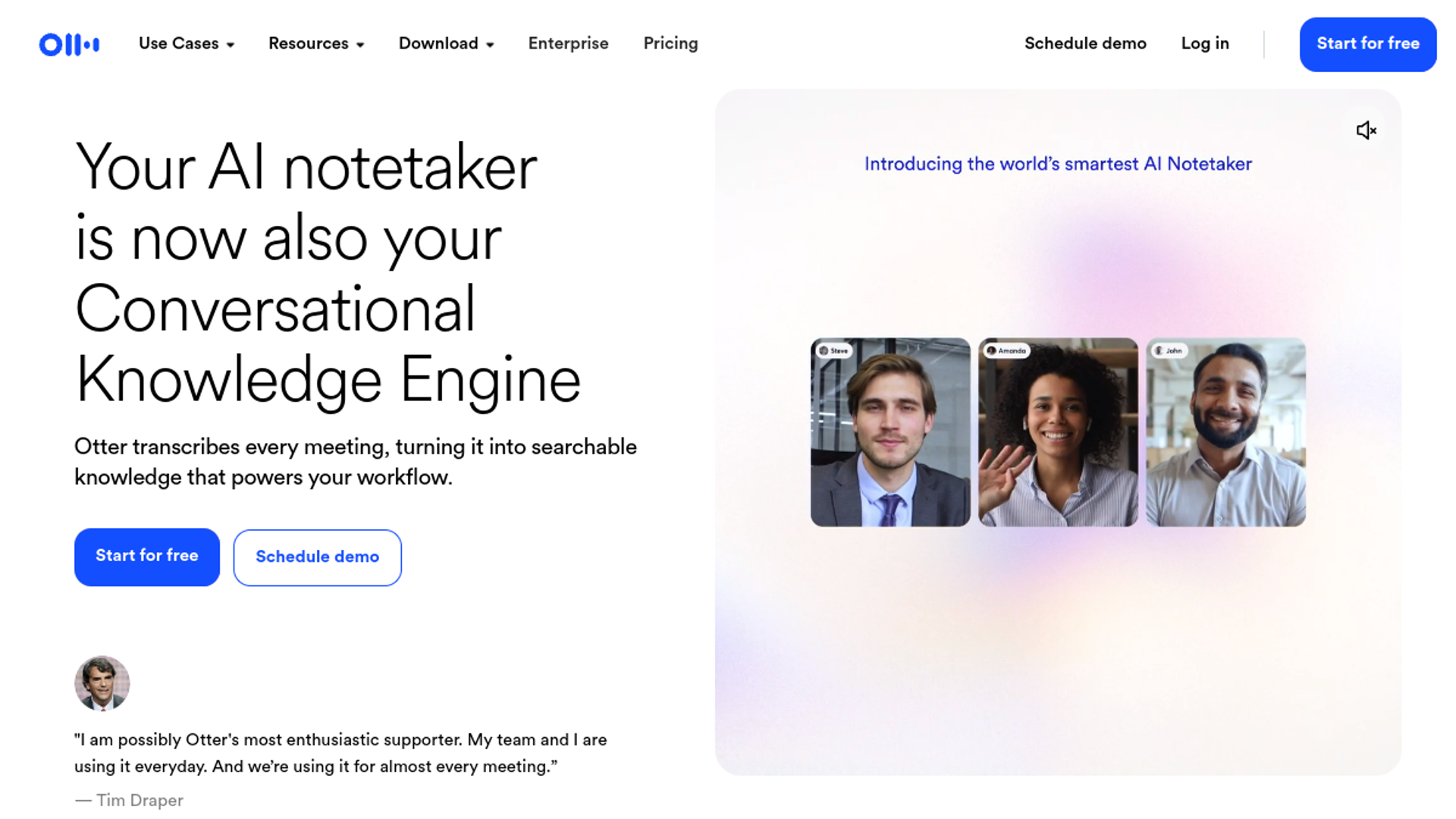 Homepage of Otter