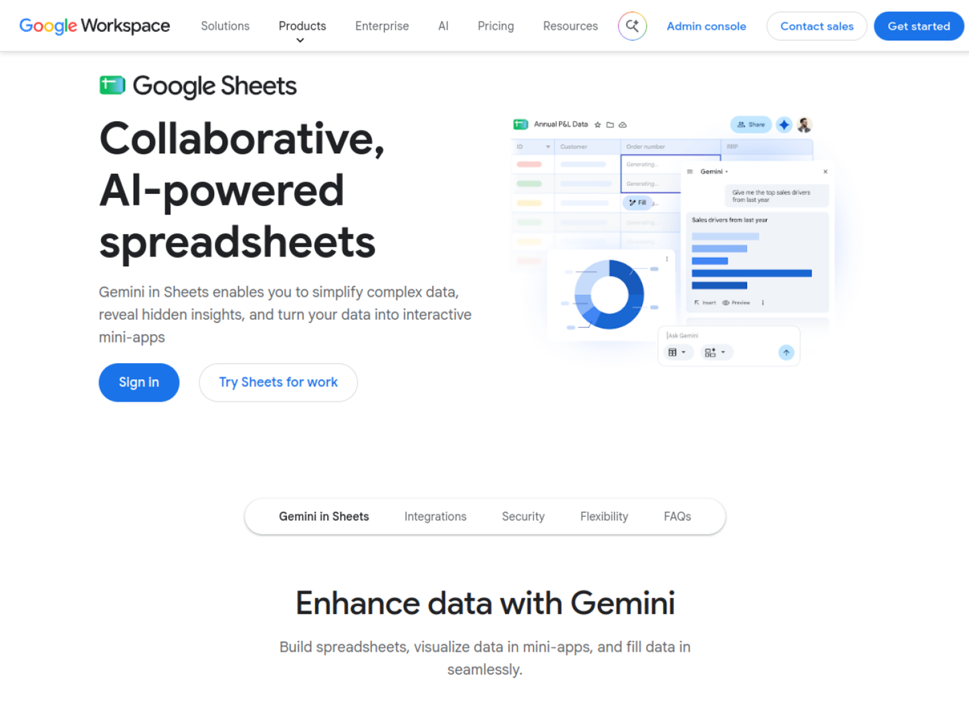 image of Google Sheets
