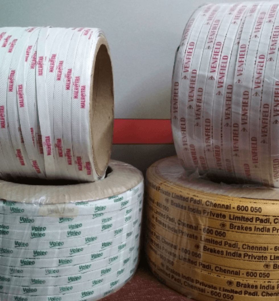 PP Strapping Rolls - Printed — packaging equipment supplied by Bangalore Packaging Automation, Bengaluru
